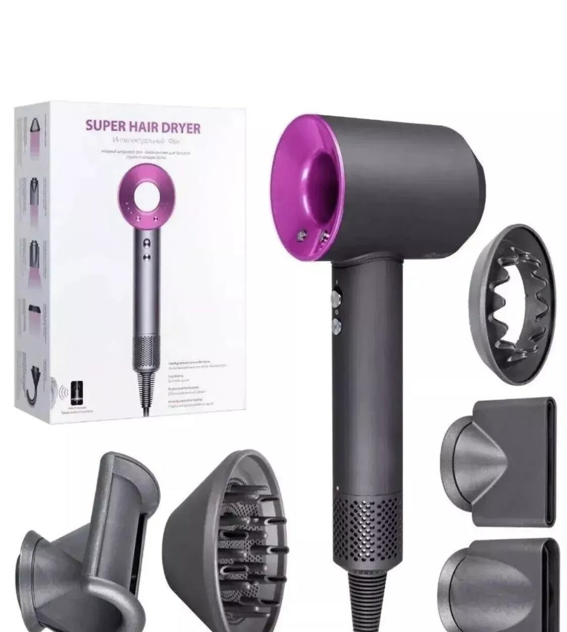 Asciugacapelli Professionale Phon Pro X Super Sonic Con 5 Accessori