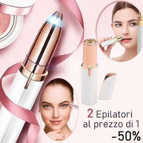 Coppia 2 Epilatori per Viso Ricaricabili USB