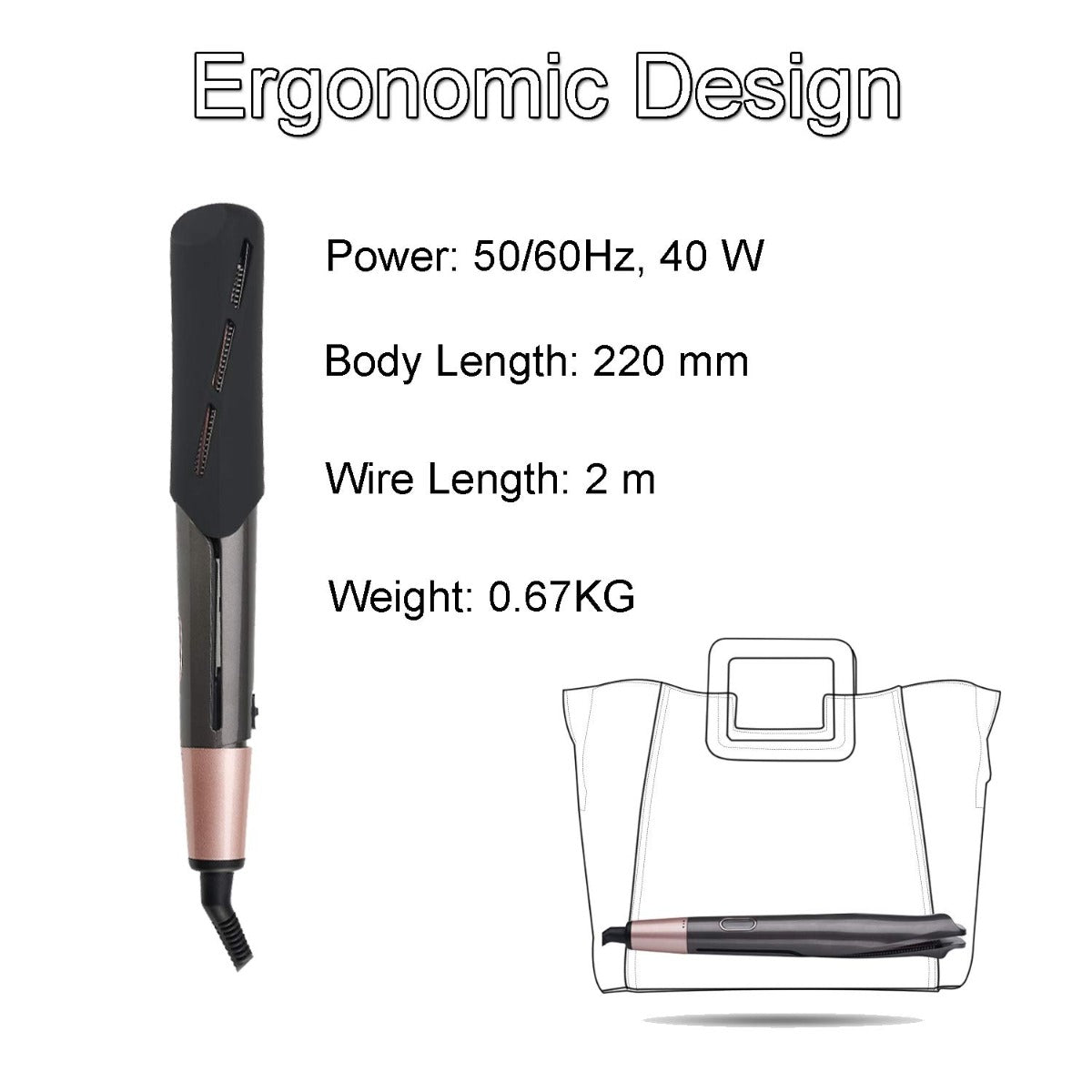 Piastra Capelli Curl & Straight Design 2in1