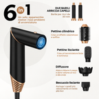 AirStyler 6 in 1 – Asciuga, Liscia e Arriccia con un Solo Dispositivo
