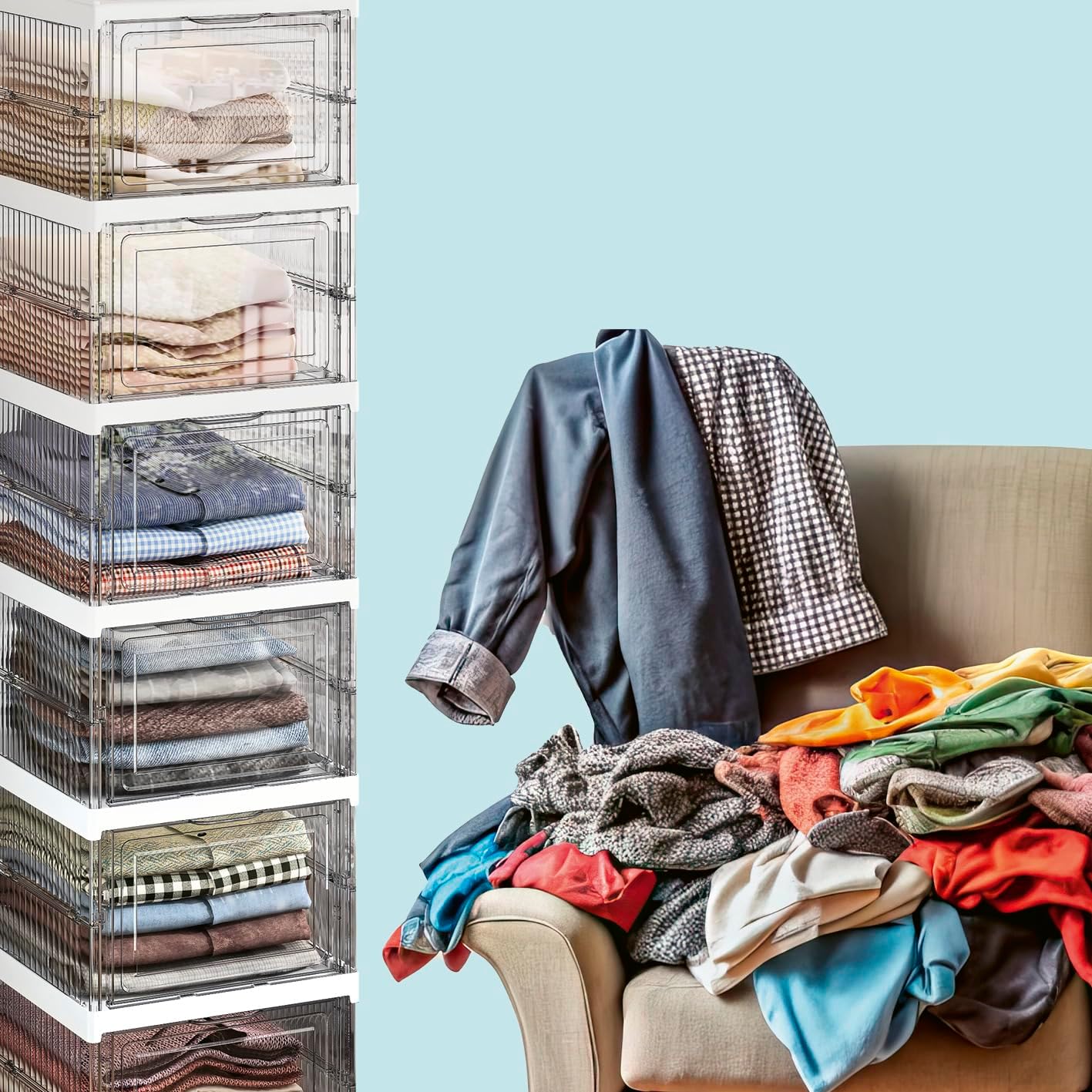 Scarpiera Pieghevole Richiudibile 6 Contenitori Salvaspazio