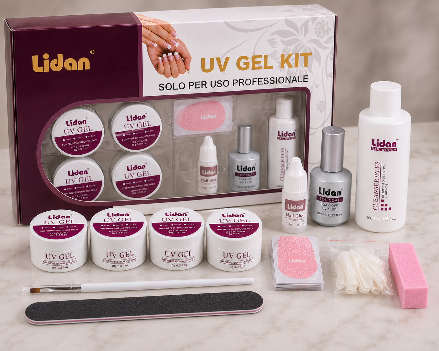 KIT Ricostruzione unghie GEL Manicure e Pedicure