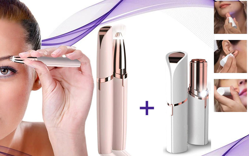 Coppia 2 Epilatori per Viso Ricaricabili USB