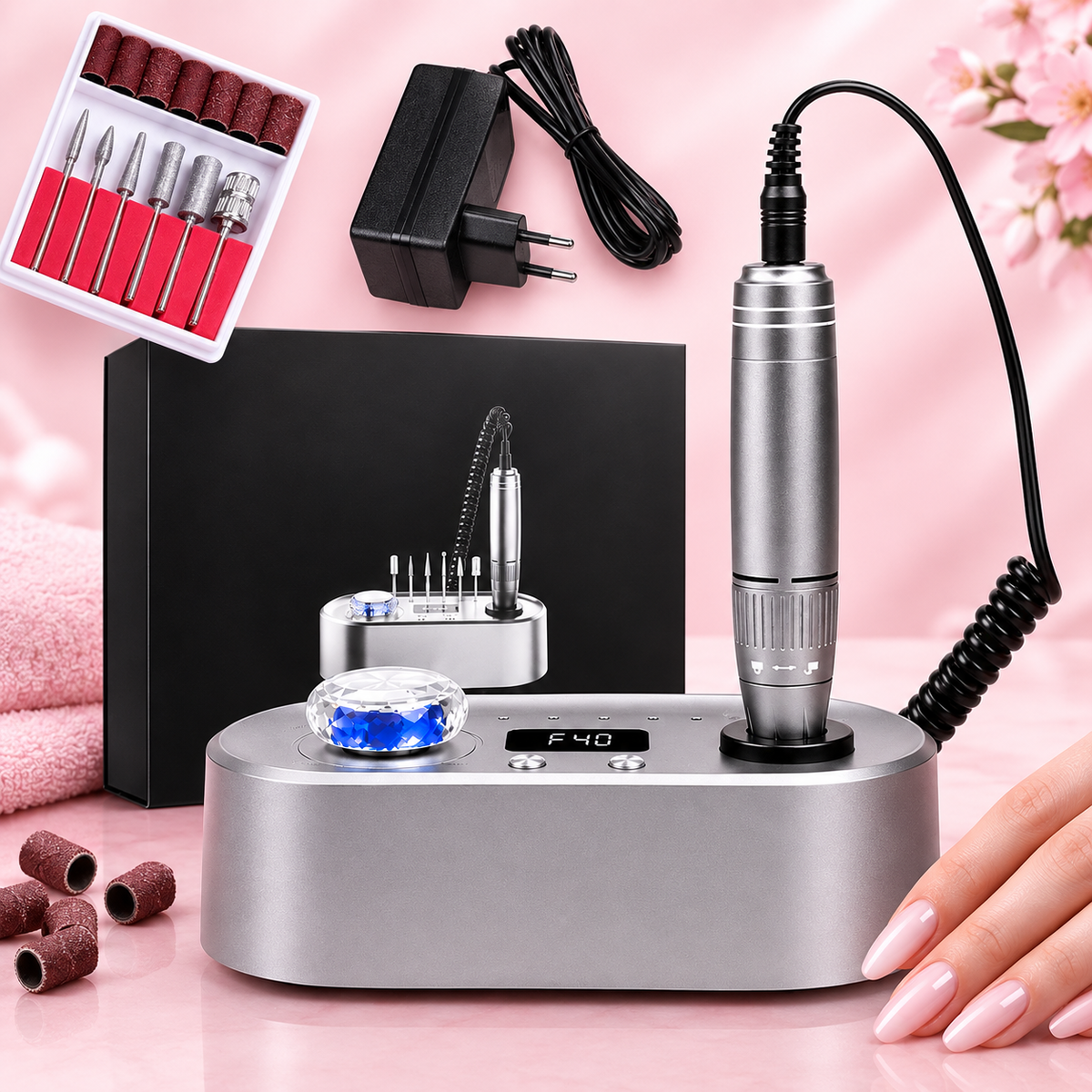 UV-701 Fresa Professionale per Unghie 65W – 40.000 Giri/min