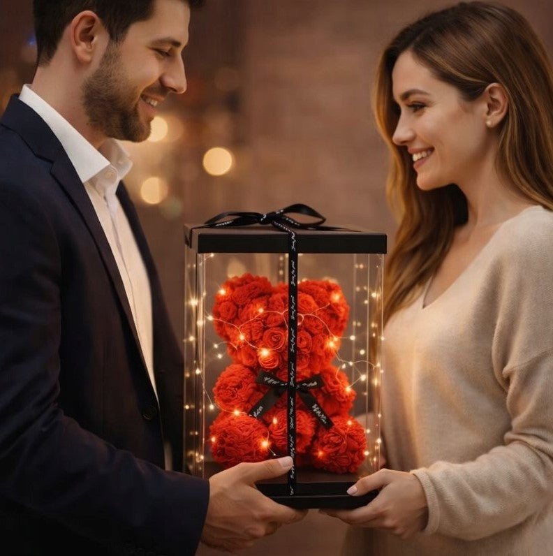 Orso Romantico di Rose luminoso