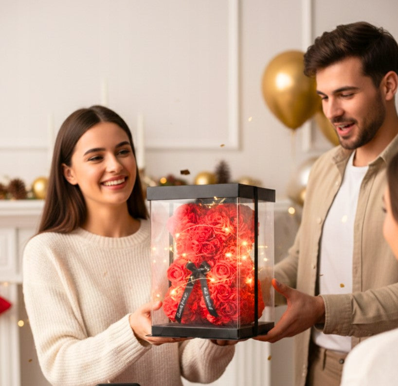 Orso Romantico di Rose luminoso