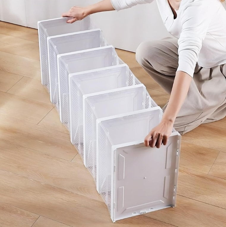 Scarpiera Pieghevole Richiudibile 6 Contenitori Salvaspazio